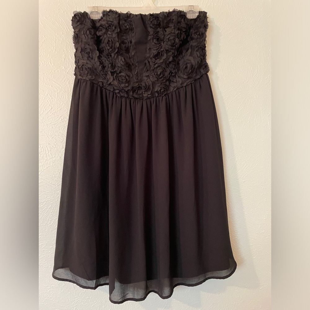 Black Strapless Mini Babydoll  Empire Waist DressYa‎ Los Angeles